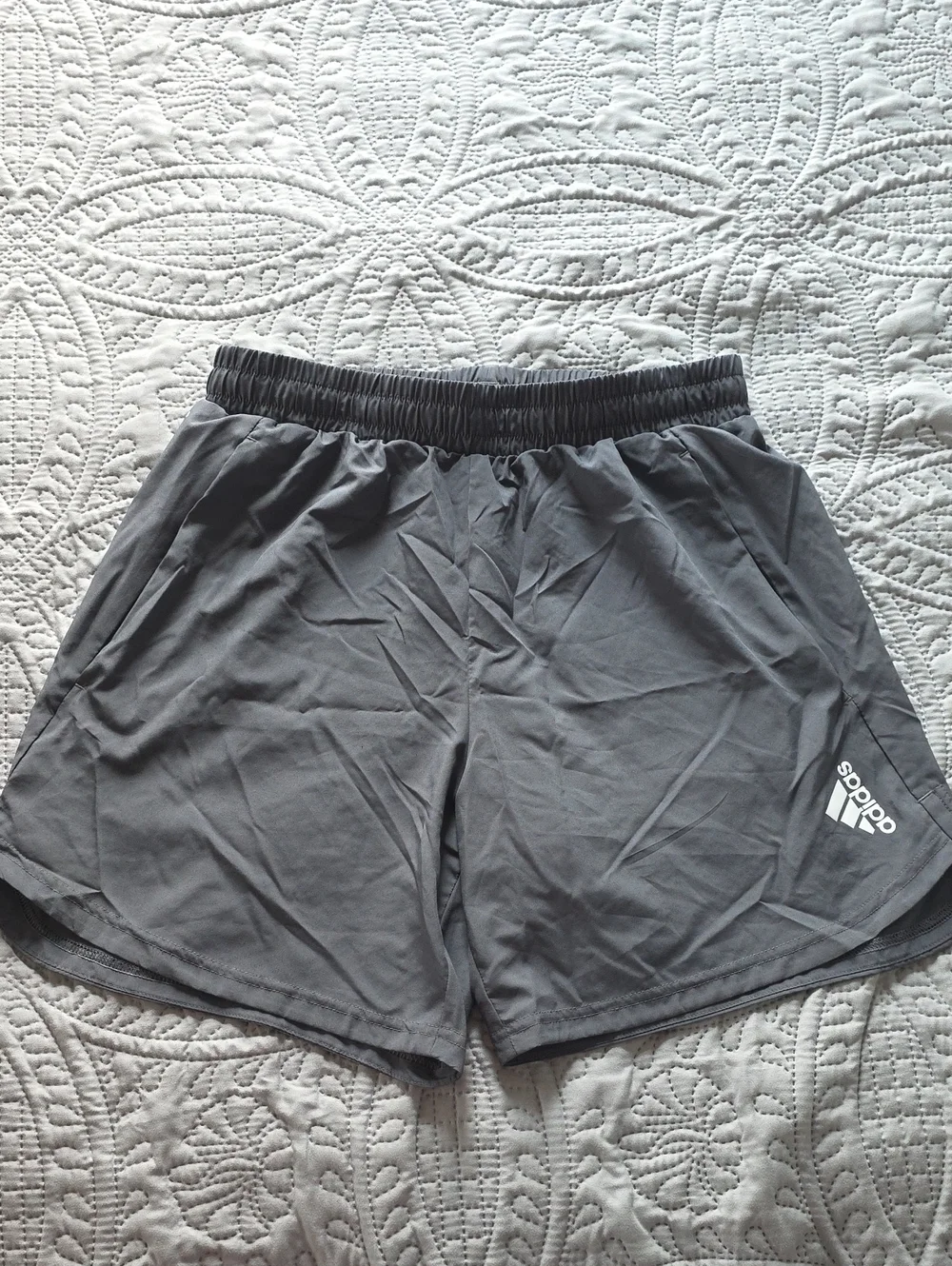 adidas Men’s Charcoal Athletic Shorts with Black Waistband